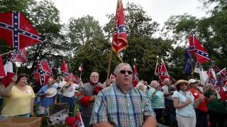 Confederate flag supporters sing I Wish I Was in Dixie [upl. by Guadalupe771]