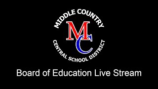 Middle Country CSD Live Stream  Board of Education Meeting  9182024 [upl. by Aihceyt]