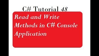 Read and Write Method in C Console Application [upl. by Nitsu]