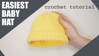 EASY CROCHET PATTERN baby beanie hat baby cap MAKE IT IN ALL SIZES PERFECT FOR BEGINNERS STITCH [upl. by Son745]