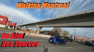 5 3 24 WALKING MONTREAL ON BLVD DES SOURCES IN DDO TO DORVAL [upl. by Merari18]