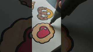 🥐🥨🍪 art drawing coloring satisfying shorts [upl. by Merriott552]