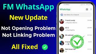 How to Fix Whatsapp all Problem  FM Whatsapp login Problem Solution 2024  GB FM YO [upl. by Barkley839]