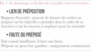 La responsabilité du commettant du fait de son préposé [upl. by Bernhard506]