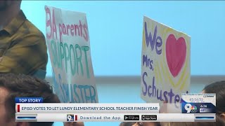 EPISD board votes not to terminate Lundy Elementary teacher [upl. by Wolfie102]