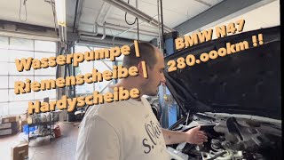 BMW N47 F10  F11 520d Wasserpumpe  Riemenscheibe  Hardyscheibe wechseln  KENO [upl. by Haleemaj803]