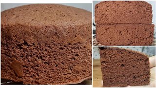 Chocolate Sponge Cake  Sponge Cake Recipe for Beginners  Fluffy and Moist Cake  Chocolate Cake [upl. by Asiela]