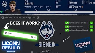 THE BEST WAY TO RECRUIT in EA College Football 25 UConn Huskies Rebuild [upl. by Arob]