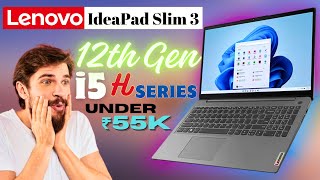 Lenovo IdeaPad Slim 3 i5 12th Gen 12450H Laptop Review In Hindi  16GB Ram  Windows 11  Under ₹55k [upl. by Elockin761]