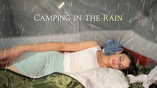 SOLO CAMPING IN THE RAIN  RELAXING amp SLEEP IN FOREST  RAIN CAMPING ASMR [upl. by Anitnemelc]