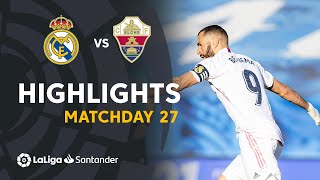 Highlights Real Madrid vs Elche CF 21 [upl. by Nnaarual288]