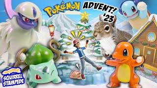 Pokemon Deluxe Winter PopUp Christmas Advent Calendar Full Open Review 2023 with Snowballs [upl. by Emor151]