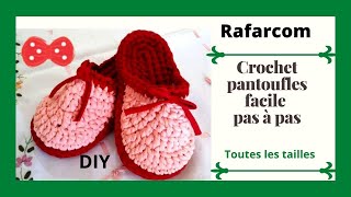 Mes Jolies Pantoufles au crochet Trapilho special gauchers [upl. by Penelopa176]