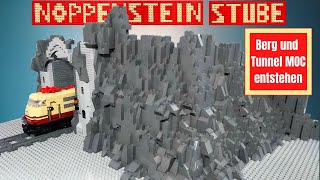 Meine Noppenstein Stadt Teil 1  Berg und Tunnel MOC entstehen  Viele BlueBrixx Part Packs verbaut [upl. by Ynattib208]