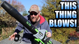 The most powerful battery powered leaf blower EGO LB7654 Blower Review [upl. by Faunie]