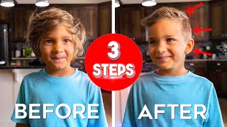 Easy Boys Haircut Tutorial  Step by Step [upl. by Llenreb]