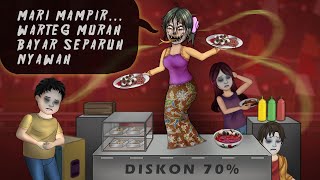 Warung Setan di Bazaar Agustusan HORORKOMEDI  Kartun Hantu Lucu Animasi Horor [upl. by Erlin]