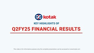 Key Highlights of Kotak Q2FY25 Results KotakMahindraBank [upl. by Borer]