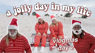 A JOLLY GOOD DAY IN MY LIFE we jumped in the ocean while cosplaying santa VLOGMAS DAY 2 [upl. by Germayne]