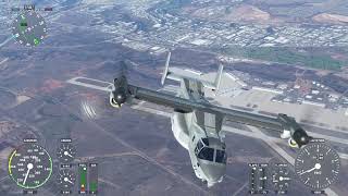 Flight Sim 2020  MilTech Sim Osprey First Try [upl. by Rabelais]