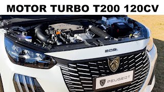 Motor Turbo T200 del Nuevo Peugeot 208  120 CV 200Nm 3 Cilindros 10L  Caja CVT 7V [upl. by Rourke]