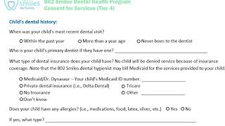 Filling out the 802 Smiles Consent Form [upl. by Braswell]