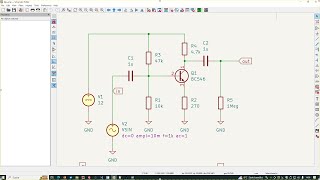 ngspice in KiCad 8 optimizing a bipolar amplifier [upl. by Ruhtracm]