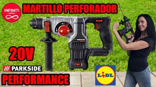 MARTILLO PERFORADOR PARKSIDE PERFORMANCE 20V [upl. by Leonsis]