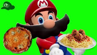 Pizza Pasta with SMG4 Mario The ORIGINAL green screen [upl. by Combs131]