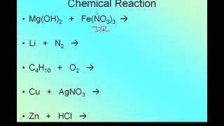 Writing and Balancing Reactions Predicting Products [upl. by Esiocnarf]