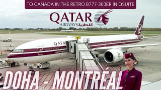 Qsuite to Canada  Doha  Montreal  Qatar Airways Business Class  B777300ER  Trip Report [upl. by Recnal]