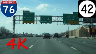 ⁴ᴷ NJ 42NorthSouth Freeway Philadelphia to South Jersey southbound 4K VIDEO [upl. by Manard]