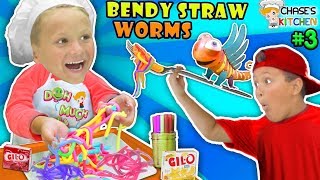 Chases Corner JELLO WORMS Fun Activity 3  DOH MUCH FUN [upl. by Hirza]