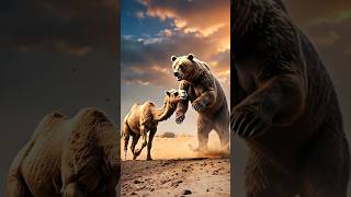 Camel and Bear  Bear And Camel Fighting  Camel  Bear  bear funforkids Camel [upl. by Lorrac]