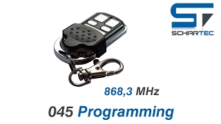 Schartec Handsender Modell YET045 programmieren passend für Hörmann Marantec und Berner 8683 MHz [upl. by Leirum]