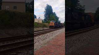 westbound Intermodal at Meyersdale csx train railroad railfan intermodal [upl. by Aldis]