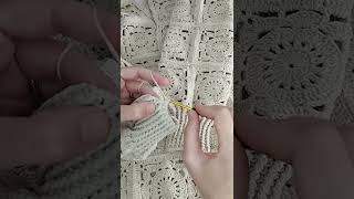 Hırka kol lastiği örme 🌸 Söğüt hırka 🌸Motifli hırka 🌸 Crochet cardigan shorts örgü crochet [upl. by Suraved405]