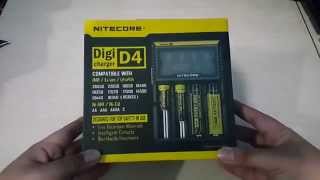 UNBOXING  NITECORE D4 DIGICHARGER BATTERY CHARGER [upl. by Beekman]