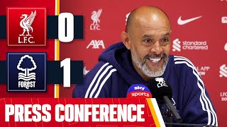 Nuno Espírito Santo PostMatch Press Conference  Liverpool 01 Nottingham Forest [upl. by Arelc501]