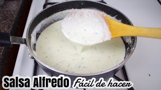 SALSA ALFREDO CASERA PARA PASTAS  receta facil [upl. by Mellie]