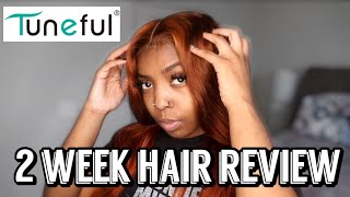 TUNEFUL HAIR REVIEW  2 WEEK UPDATE  ALIEXPRESS HAIR [upl. by Brooking]