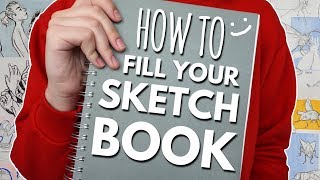 10 Ways to Fill Your Sketchbook  mini Sketchbook Tour [upl. by Amari]