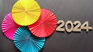 New Year Decoration Ideas 2024New Year Craft Ideas For Home DecorationPaper Craft [upl. by Auhsoj]