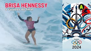 Brisa Hennessy a cuartos de final 🇨🇷 Surf París 2024 [upl. by Ulrike918]