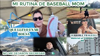 Que tiene mi bolsa de BASEBALL MOM👜 NO PUDE REGRESAR🚧MATERIAL MUY ESPECIAL🧱 UNA TRAGEDIA😢 RUTINA⚾️ [upl. by Gettings364]