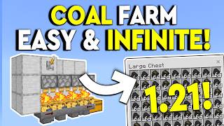 BEST INFINITE COAL FARM 121 Minecraft Bedrock  MCPEXboxPS4Nintendo SwitchWindows 10 [upl. by Neffirg]