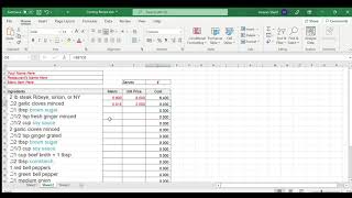 Costing a Recipe Part One [upl. by Nowd709]