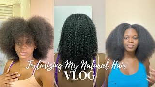 TEXTURIZING NATURAL 4C HAIR USING S CURL TEXTURIZER AGAIN [upl. by Yznyl]