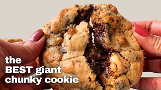 The BEST Chunky Cookie Recipe Ever Karamel Bakery Chocolate Chip Cookie Giant Levain Style Cookies [upl. by Llenwad]