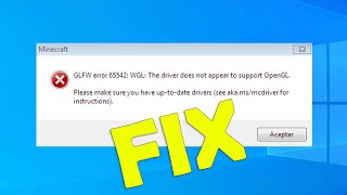 How To Fix Minecraft GLFW Error 65542 WGL The driver does not appear to support Opengl Tlauncher [upl. by Liahkim]